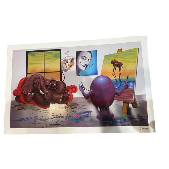 36 X 23 2024 Michael Godard Dali’s Muse Promo Litograph Printed Signature Art - Picture 5 of 11